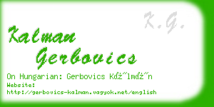 kalman gerbovics business card